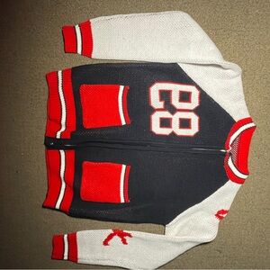 Women’s cardigan - Red, Black, and White